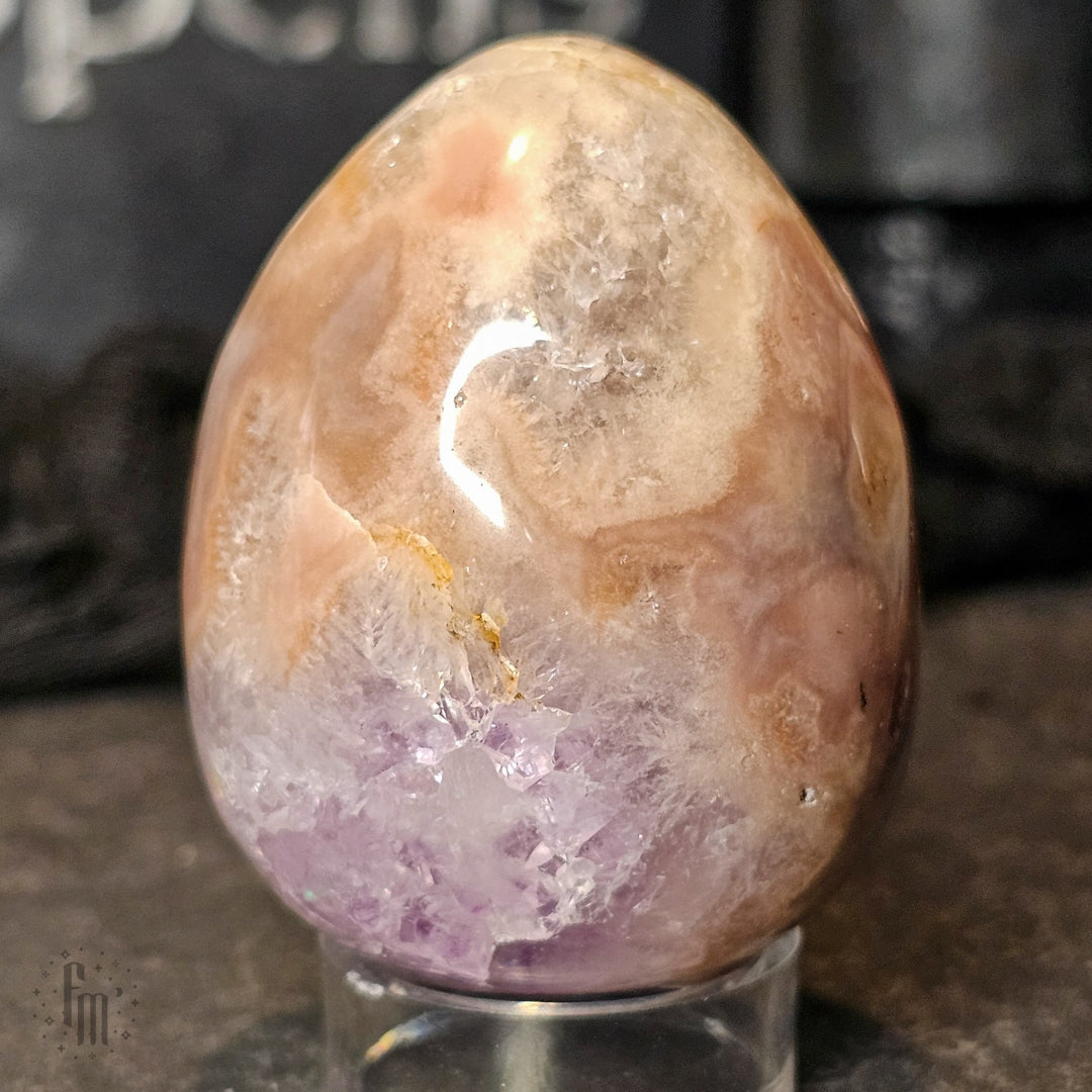 Pink Amethyst Skulls and Egg